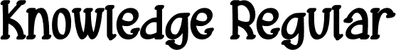 Knowledge Regular font | Knowledge.otf