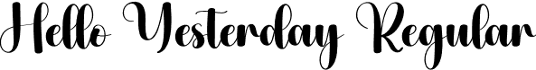 Hello Yesterday Regular font | Hello-Yesterday.otf