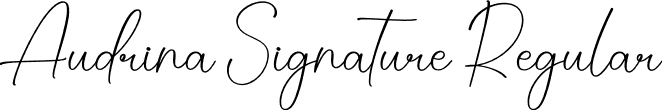 Audrina Signature Regular font | Audrina-Signature.otf