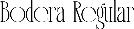 Bodera Regular font | Bodera-Regular.otf