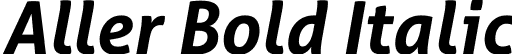 Aller Bold Italic font | Aller_Std_BdIt.ttf