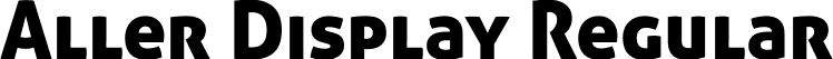 Aller Display Regular font | AllerDisplay_Std_Rg.ttf