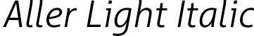 Aller Light Italic font | Aller_Std_LtIt.ttf