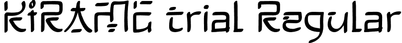 KIRAME trial Regular font | KIRAMEtrial.otf