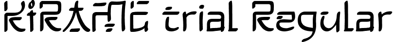 KIRAME trial Regular font | KIRAMEtrial.ttf