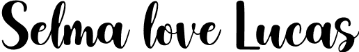 Selma love Lucas font | Selma-love-Lucas.otf