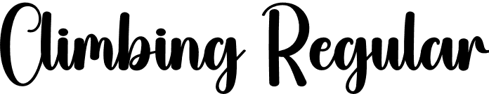 Climbing Regular font | Climbing.otf