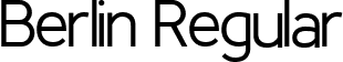 Berlin Regular font | Berlin.ttf