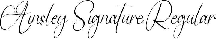 Ainsley Signature Regular font | Ainsley-Signature.otf