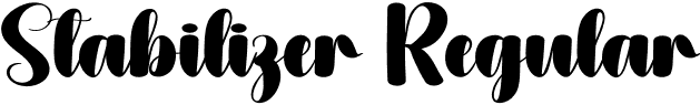 Stabilizer Regular font | Stabilizer.otf