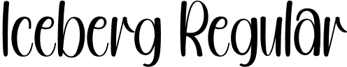 Iceberg Regular font | Iceberg.otf