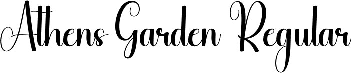 Athens Garden Regular font | Athens-Garden.otf