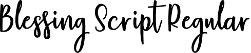 Blessing Script Regular font | Blessing-Script.otf