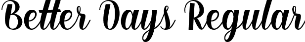 Better Days Regular font | Better-Days.otf