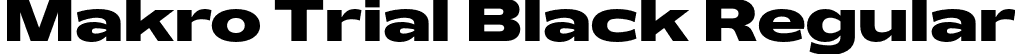 Makro Trial Black Regular font | MakroTrial-Black.otf