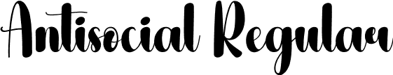 Antisocial Regular font | Antisocial.otf