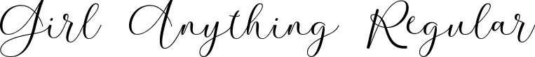 Girl Anything Regular font | Girl-Anything.ttf