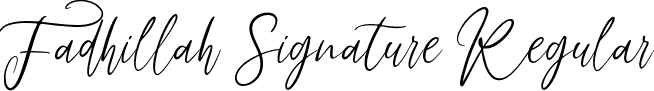 Fadhillah Signature Regular font | Fadhillah-Signature.otf