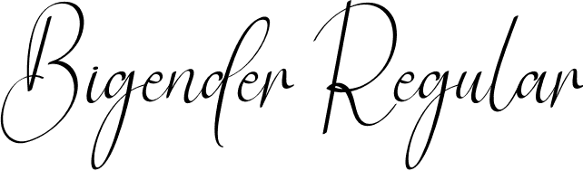 Bigender Regular font | Bigender.otf