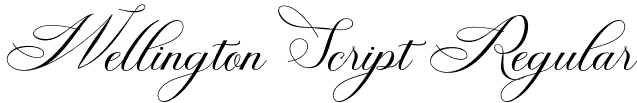 Wellington Script Regular font | WellingtonScript.otf