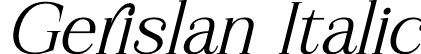 Gerislan Italic font | Gerislan-Italic.otf