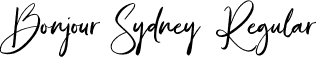 Bonjour Sydney Regular font | Bonjour Sydney.otf