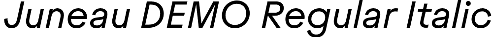 Juneau DEMO Regular Italic font | JuneauDEMO-RegularItalic.otf