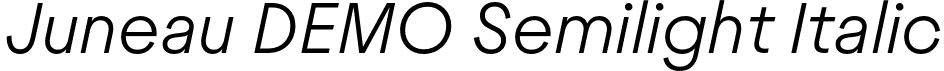 Juneau DEMO Semilight Italic font | JuneauDEMO-SemilightItalic.otf