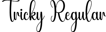 Tricky Regular font | Tricky.otf