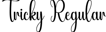 Tricky Regular font | Tricky.ttf