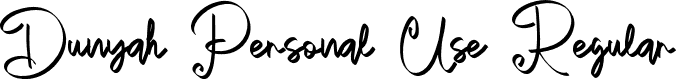 Dunyah Personal Use Regular font | DunyahPersonalUse-Regular.otf