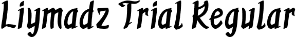 Liymadz Trial Regular font | Liymadz Trial.ttf