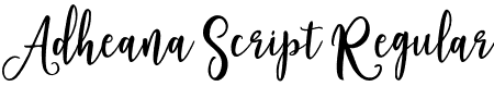 Adheana Script Regular font | Adheana Script.otf