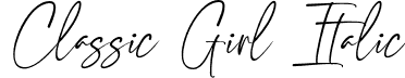 Classic Girl Italic font | Classic Girl OTF.otf