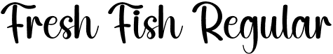 Fresh Fish Regular font | Fresh-Fish.otf