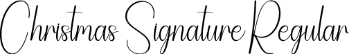 Christmas Signature Regular font | Christmas-Signature.otf