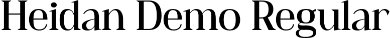 Heidan Demo Regular font | Heidan-Regular.otf