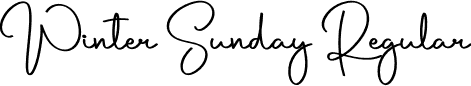 Winter Sunday Regular font | Winter-Sunday.otf