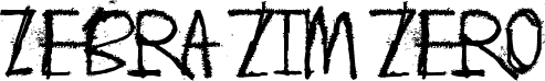 Zebra zim zero font | Zebra zim zero.ttf