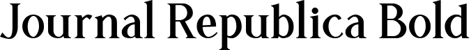 Journal Republica Bold font | Journal Republica Bold.ttf