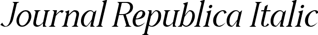 Journal Republica Italic font | Journal Republica Italic.otf