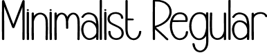 Minimalist Regular font | Minimalist.otf