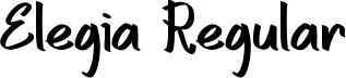 Elegia Regular font | Elegia.ttf