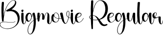 Bigmovie Regular font | Bigmovie.otf