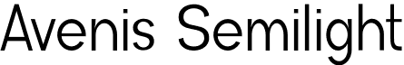 Avenis Semilight font | Avenis-Semilight.otf