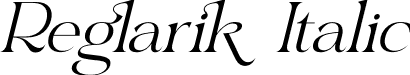 Reglarik Italic font | Reglarik-Italic.otf