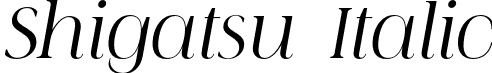 Shigatsu Italic font | Shigatsu-SVG.otf