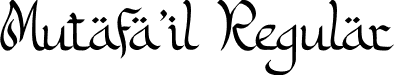 Mutafa'il Regular font | Mutafail.otf