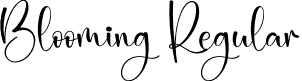 Blooming Regular font | Blooming.otf