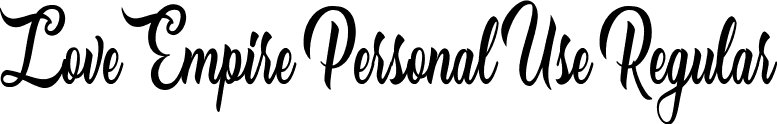 Love Empire Personal Use Regular font | Loove Empire Personal Use.ttf